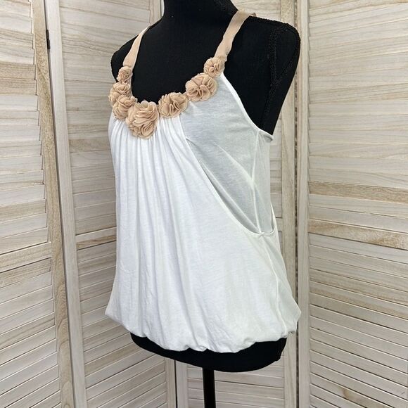 Anthropologie Deletta Dimensional Flower bubble Tank Top Small - Picture 9 of 12